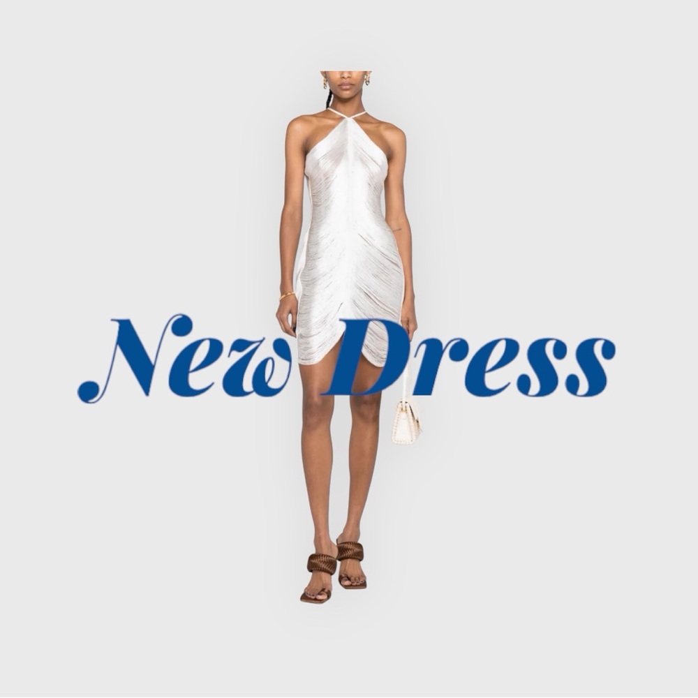 Cult Gaia Mara halterneck fringed minidress